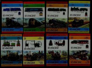 St.Vincent 747-54/MNH imperf. Trains
