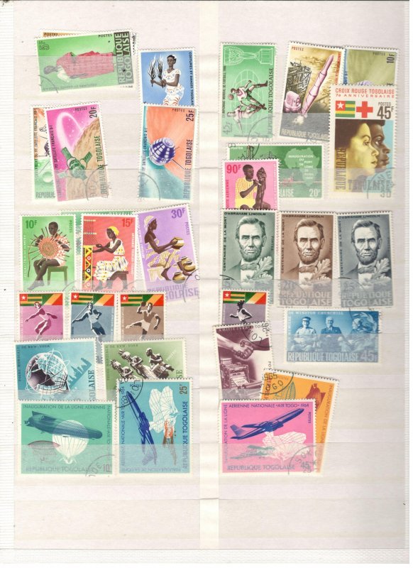 TOGO COLLECTION ON STOCK SHEET MINT/USED