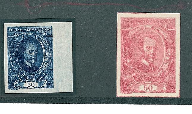 Czechoslovakia,NL,Pres.Masaryk Imperf Singles,**Hinged**