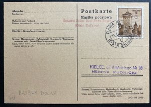 1943 Rawa Ruska General Government Germany WW2 Postcard cover