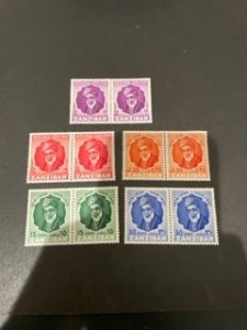 Zanzibar sc 244-248 MNH pairs comp set