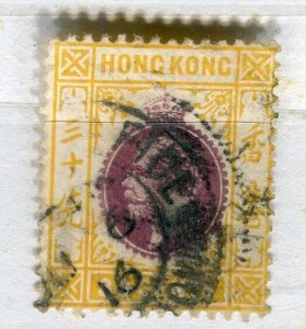 HONG KONG; 1912 early GV issue fine used 30c. value