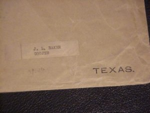 1934 US SENATE OFFICIAL COVER FROM TEXAS SENATOR TOM CONNALLY TO J. L. BAKER