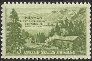 # 999 MINT NEVER HINGED NEVADA CENTENNIAL
