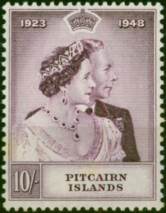 Pitcairn Islands 1949 RSW 10s Mauve SG12 Fine LMM