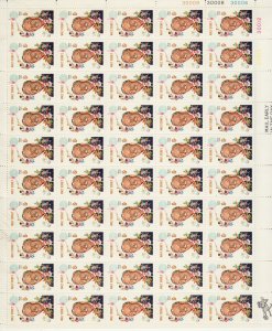 1968 U.S 6¢ Walt Disney complete sheet MNH Sc# 1355