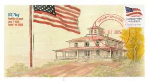 Scott # 6027 -FDC -Wally Jr Cachet Summit House Cover - HP - US Flag -Hadley, MA