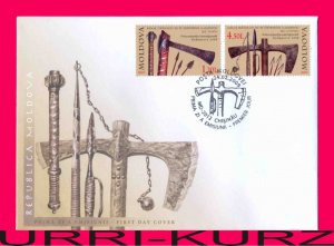 MOLDOVA 2009 History Archaeology Ancient Weapons Battle Axe Halberd Spear FDC