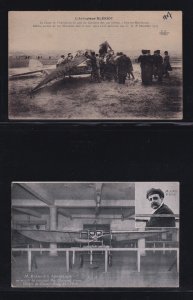 France 1900s/1970s 4x Louis Bleriot & Monoplane Postcard Pioneer Aviation Lot