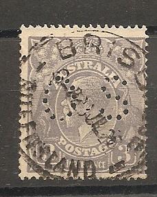 Australia 30 PERFIN Small OS Used