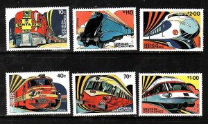 Grenada Grenadines-Sc#509-14-Unused NH set-Trains-Railways-Locomotives-1982-