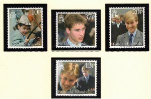 FALKLAND ISLANDS 2000 Prince William Birthday; Scott 762-66, SG 876-80; MNH