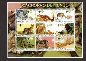 Angola MNH Cinderella Wild Dogs, World Scout and Rotary Emblems