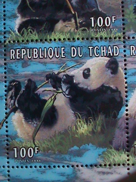 ​CHAD STAMP:1996 SC#674 LOVELY PANDAS  MNH S/S SHEET VERY FINE