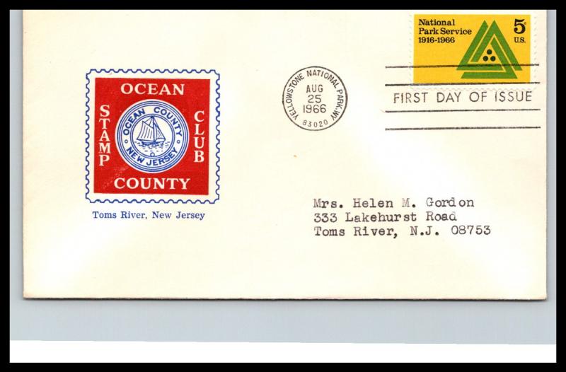 #1314 National Park Service - OCEAN COUNTY STAMP CLUB Cachet