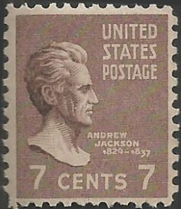 # 812 MINT NEVER HINGED ANDREW JACKSON