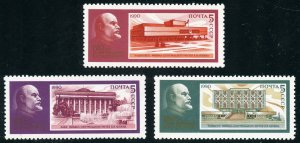 Russia Scott 5885-87 MNHOG - 1990 120th Birthday of Lenin Set - SCV $0.90