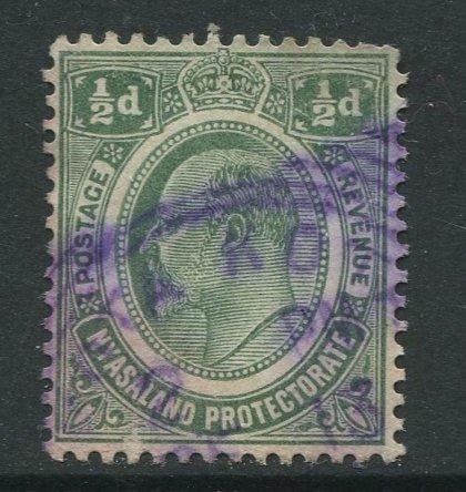 STAMP STATION PERTH Nyasaland #25 KGV 1921 Used Wmk 4 CV$0.50.