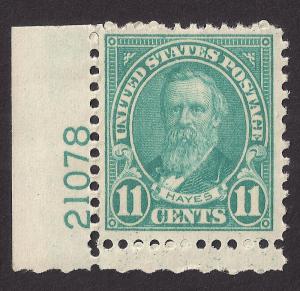 US: 11c Hayes Scott #692 Mint NH pl # single SCARCE # 21078