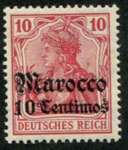 German Morocco SC# 35 o/p Morocco 10c on 10pf wmk 125 MH
