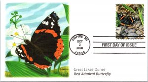 FDC 2008 SC #4352 Fleetwood, Red Adm Butterfly - Empire MI - Single - J2055