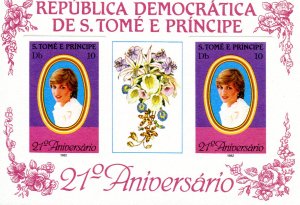 Sao Tome & Principe 1982 PRINCESS DIANA Deluxe s/s Imperforated Mint (NH)