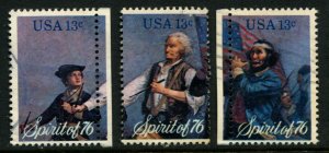 1629-31 US 13c Spirit of 76 issue, used