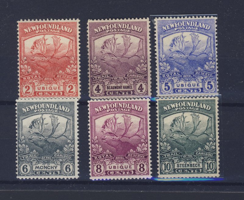 6x Newfoundland Caribou M stamps #116-118-119-120-121-122 Guide Value = $145.00