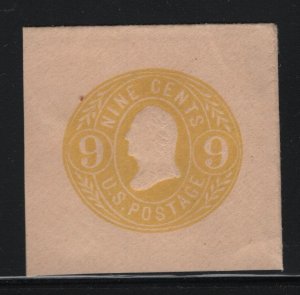 U66 XF unused full corner cut square with nice color cv $ 375 ! see pic !