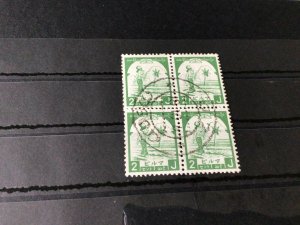 Burma Japanese Occupation 1944 Used Stamps block  Ref 51776