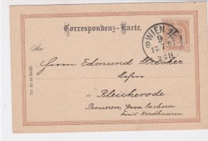 Austria 1897 Wien Cancel Stamps Card ref R 19496