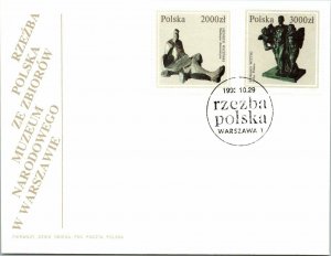 Poland 1993 FDC - Polish Sculpture, Nat'l Museum in Warsaw - F12612