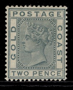 GOLD COAST QV SG13b, 2d slate, LH MINT. Cat £19.