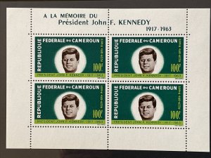 1964 Cameroon C52a MNH John F Kennedy Souvenir Sheet Cameroun
