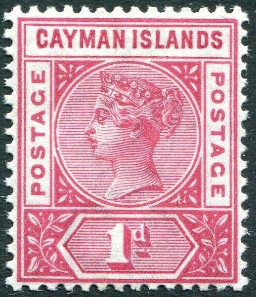 CAYMAN ISLANDS-1900 1d Pale Carmine Sg 2a LIGHTLY MOUNTED MINT V30279