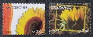 *FREE SHIP Peru Sunflowers 2009 Flora Plant Sun Flower (stamp) MNH