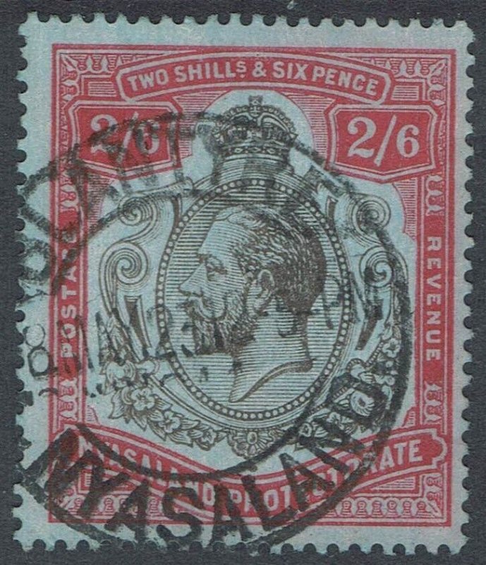 NYASALAND 1913 KGV 2/6 WMK MULTI CROWN CA USED