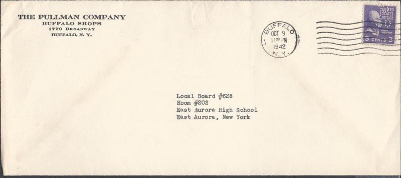 # 803 on Legal Size Cover for The Pullman Co., Precancels