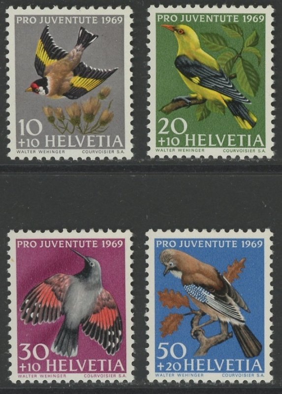 Switzerland B386-9 ** mint NH bird (2411 320)