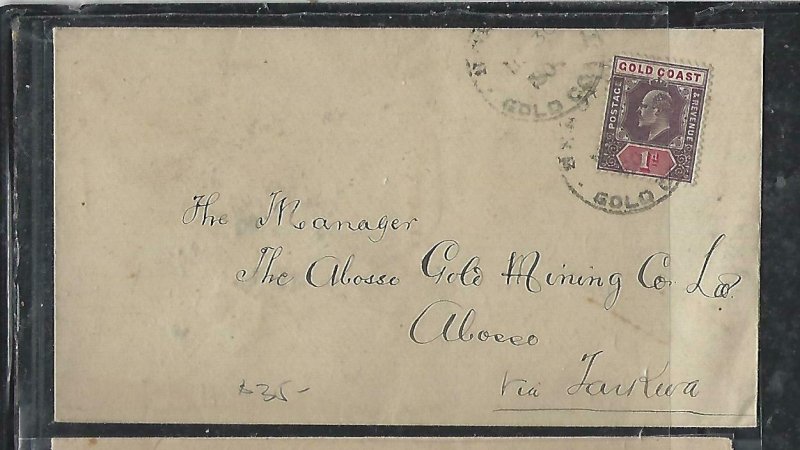 GOLD COAST (P2708B)  1904   KE  1D COVER TO  OBOSSO