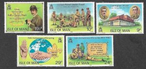 Isle of Man SC#207-211  75th Anniversary of Scouting (1982) MNH