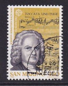 San Marino  #1081 cancelled  1985   Europa  450 l  Bach