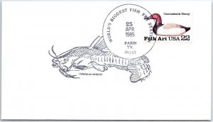 US SPECIAL POSTMARK EVENT COVER WORLD'S BIGGEST FISH FRY STATION PARIS TN 1985