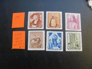 GERMANY DDR MNH 1955 MI. 504-509 SET 32 EUROS (196)