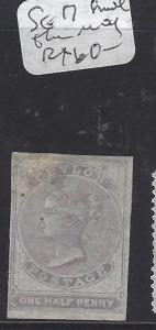 CEYLON  (P3011B)  QV  1/2D   SG 17  SMALL THIN  MOG