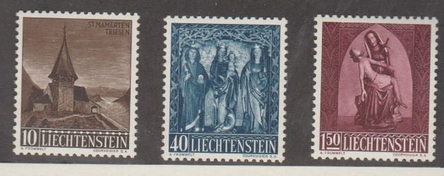 Liechtenstein Scott #317-318-319 Stamps - Mint NH Set