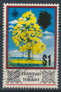 Trinidad & Tobago  SG 352b Used  Poui Tree Glazed paper issue of 1972   SC# 1...