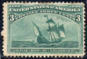 US Stamp #232 - Mint Columbian Expo - Flagship Santa Maria