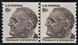 US 1305 MNH VF 6 Cent Franklin D Roosevelt Line Pair