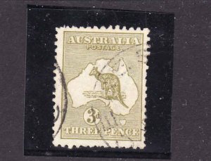 Australia-Sc#47-used-3p olive bist Kangaroo-1915-24-